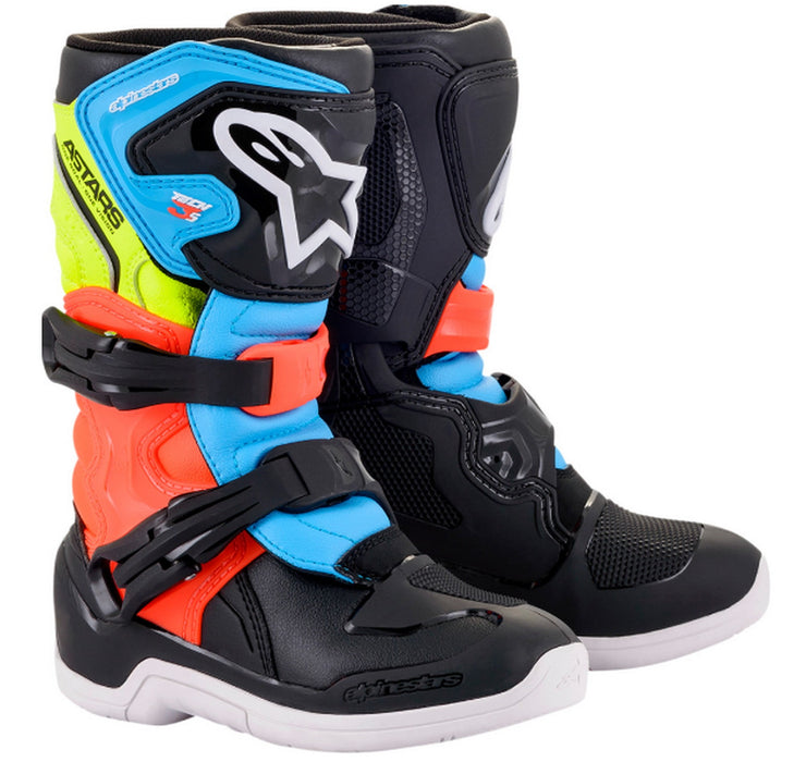 Alpinestars Tech 3S Kids MX Offroad Boots Black/Yellow/Red 11 USA