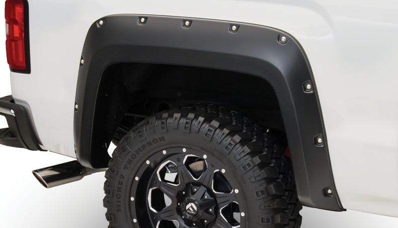 Bushwacker 14-18 GMC Sierra 1500 Pocket Style Flares 2pc 69.3/78.8/97.8in Bed Black 40122-02