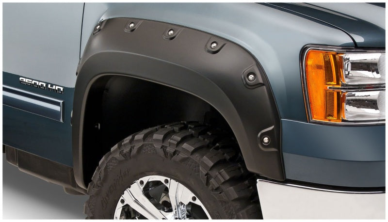 Bushwacker Front & Rear Black Boss Pocket Style Fender Flare For Sierra 40943-02