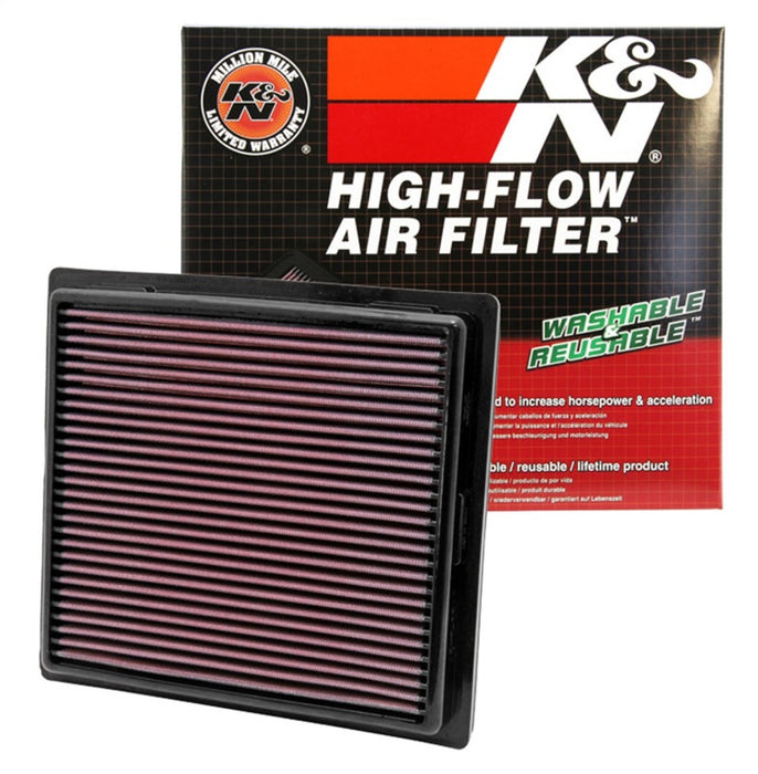 K&N 33-2457 Air Panel Filter for JEEP GRD CHEROKEE/DODGE DURANGO V6-3.6/V8-5.7L F/I, 2011-2018