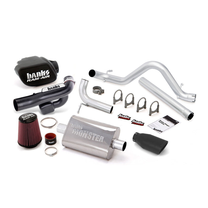 Banks Power 12-15 compatible with Jeep 3.6L Wrangler (All) 4dr Stinger Sys (no AutoMind) SS Single Exh w/ Blk Tip 51345-B