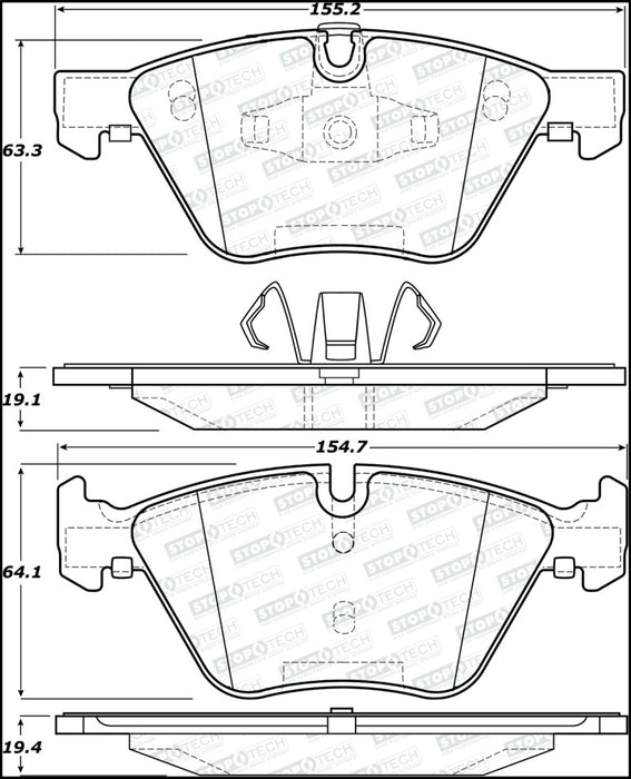 Stoptech St Street Brake Pads 308.10612