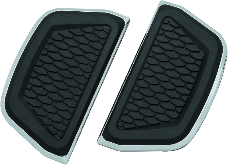 Kuryakyn 5902 Motorcycle Foot Control Component: Hex Passenger Board Floorboard Inserts, Chrome, 1 Pair