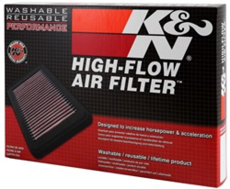 K&N Engine Air Filter: Reusable, Clean Every 75,000 Miles, Washable, Premium,
