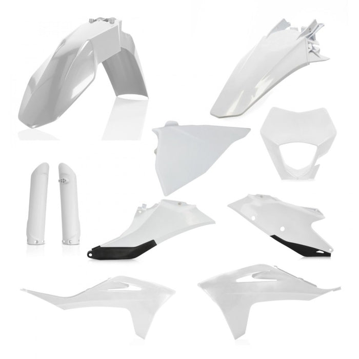 Acerbis 2872811035 Full Plastic Kit - White/Black