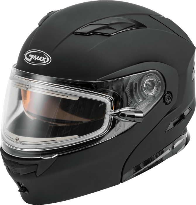 Gmax Md-01S Modular Snow Helmet W/Electric Shield Matte Blk Md G4010075D ELEC