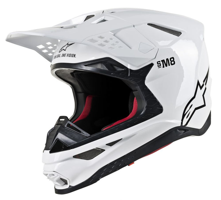 Alpinestars 8300719-2180-S S.Tech S-M8 Helmet Glossy White Sm