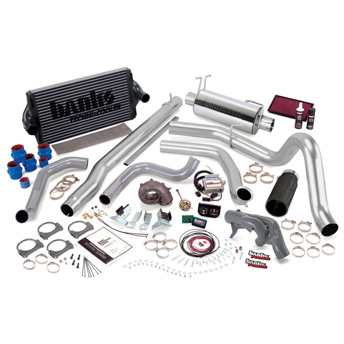 Banks Power 99.5 Ford 7.3L F250/350 Auto PowerPack System SS Single Exhaust w/ Black Tip 47541-B