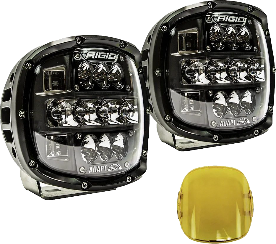 RIGID Adapt XP Extreme Powersports LED Light with 3 Optic Lighting Zones, Driving Lights, LED Lights, Off Roading Driving Lights, Fits Trucks, UTV, ATV, Pickup Truck, and SUV (2 Lights) 300415