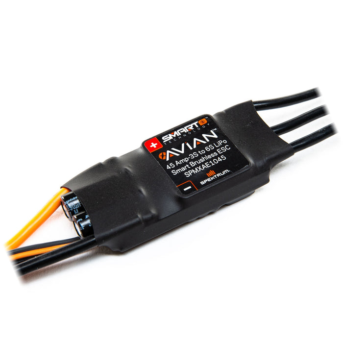 Spektrum SMART Avian 45 Amp Brushless Smart ESC 3S-6S SPMXAE1045 Speed Controls Aircraft