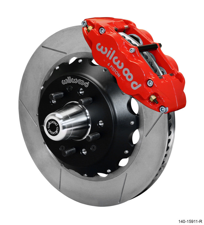 Wilwood Narrow Superlite 6R Front Big Brake Kit 14.00in GT competition Series Rotor Red 140-15911-R