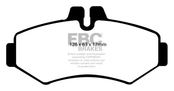 EBC 02-08 Fits Mercedes-Benz G500 5.0 Yellowstuff Rear Brake Pads DP41298R
