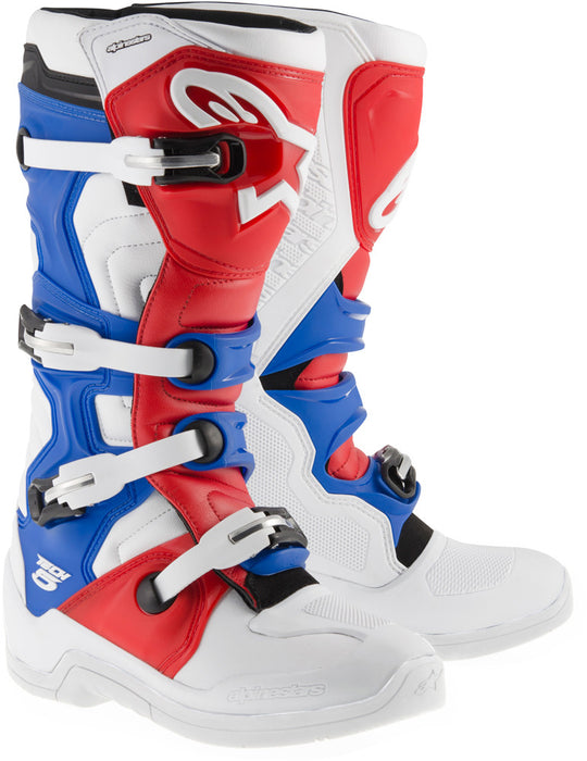 Alpinestars Tech 5 Boots White/Red/Blue Sz 15 2015015-237-15