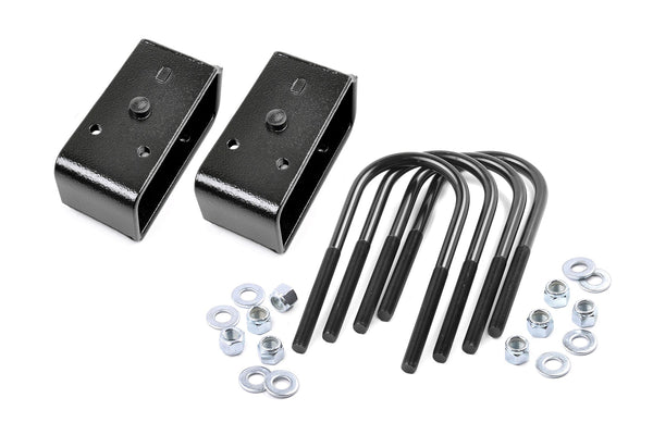 Rough Country 2 Inch Block & U-Bolt Kit Fits Ford F-250 Super Duty 2WD/4WD (05-10) 6557