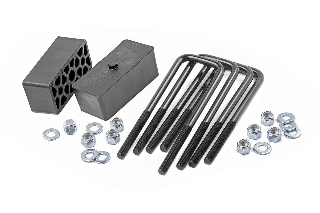 Rough Country 2 Inch Block & U-Bolt Kit Toyota Tacoma 2WD/4WD (2005-2023)