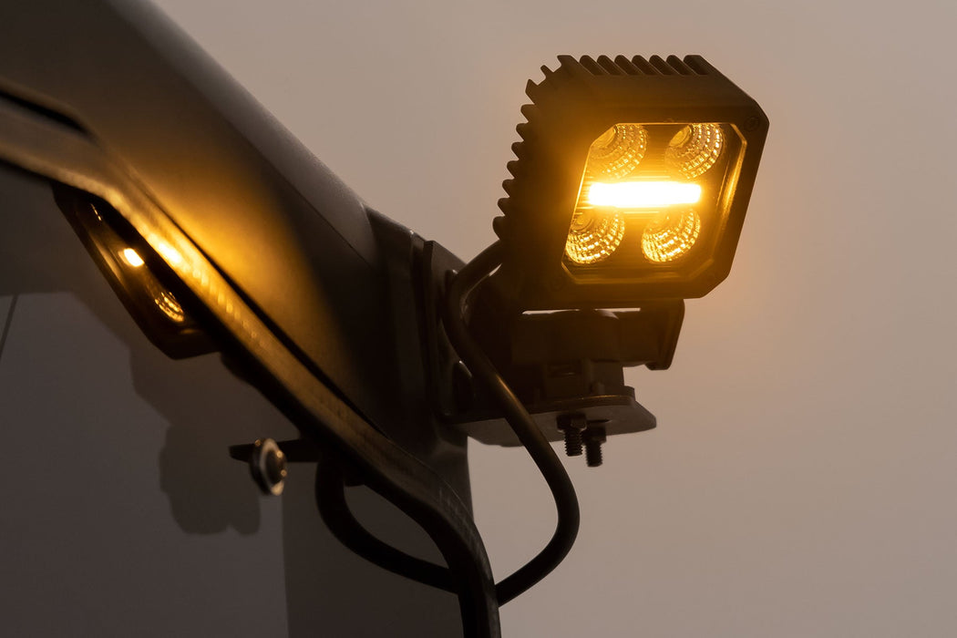 Rough Country Led Light Pair 2 Inch Square Flood Swivel Mount 70802