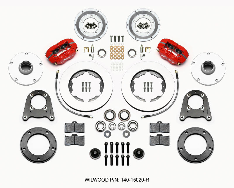 Wilwood Forged Dynalite-M Front Kit 10.75in Red 1950-1955 MG-TD/TF 140-15020-R