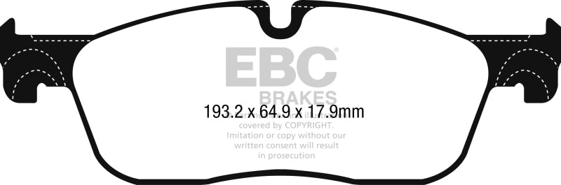 EBC 2016+ Jaguar F-Pace 2.0L TD (180) Greenstuff Front Brake Pads DP22251