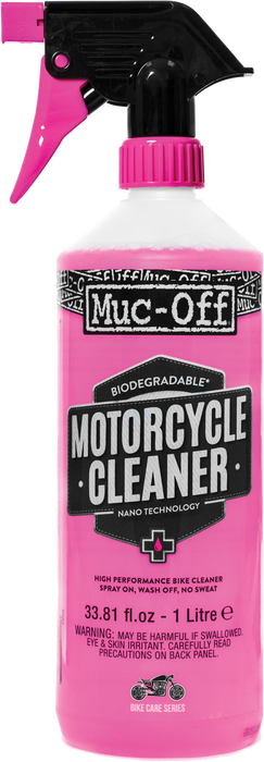 Muc Off 664US Nano-Tech Motorcycle Cleaner, 1 Liter - Fast-Action, Biodegradable Motorbike Cleaning Spray - Safe On All Surfaces and All Types of Motorcycle Pink