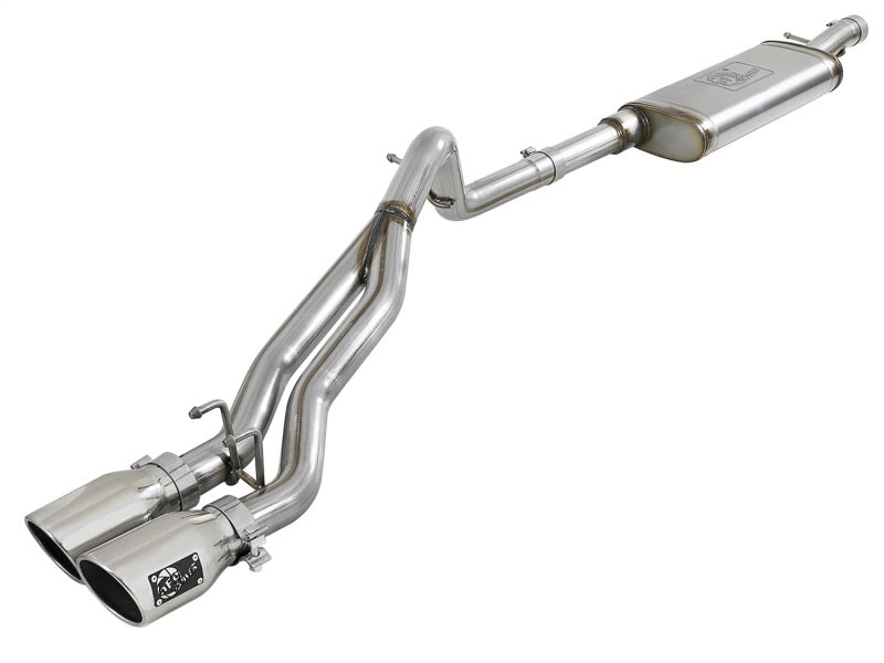 aFe Rebel Series 2.5in SS Cat-Back Exhaust w/ Polished Tip 07-18 compatible with Jeep Wrangler (JK) V6 3.6/3.8L 4dr 49-48054-P