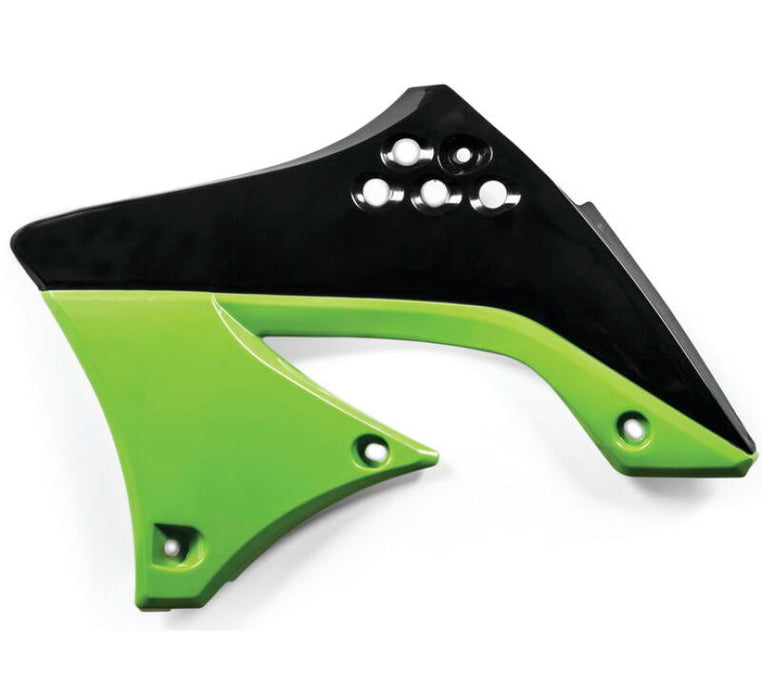 Acerbis Radiator Shrouds Black/Green 2141711043