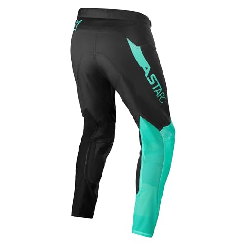 Alpinestars Supertech Blaze Motocross Pants(Black/Pastel Green/Yellow Fluo, 36)