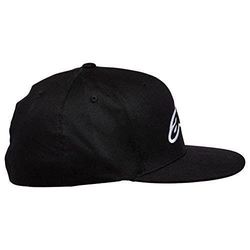 ALPINESTARS Men's Ageless Flatbill Hat, Black/White, Small/Medium