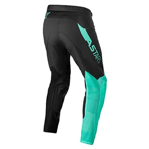 Alpinestars Supertech Blaze Motocross Pants(Black/Pastel Green/Yellow Fluo, 36)