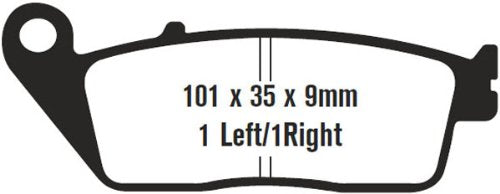 EBC Brakes FA142V Semi Sintered Disc Brake Pad, Black, S