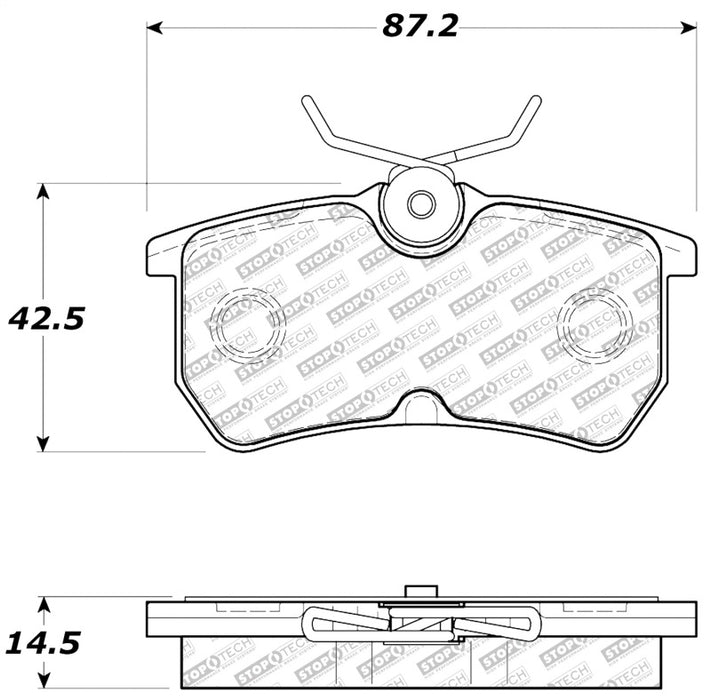 StopTech 01-19 Ford Fiesta/Focus Street Select Brake Pads Rear 305.0886