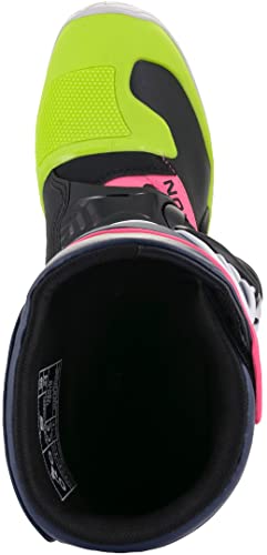 Alpinestars Tech 3S Youth Boots Blk/Ylw Fluo/Red Fluo (Size 5) (2014018-1538-5)