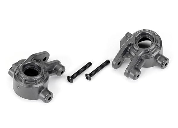 Traxxas 9037-GRAY - L&R Extreme Heavy Duy Steering Blocks Gray