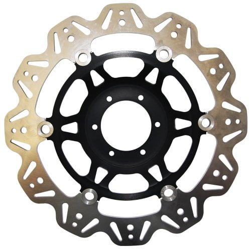 EBC 07-12 Kawasaki ZX6R ZX 600 P/R Front Left/Right Vee Floating Black Rotor VR4152BLK