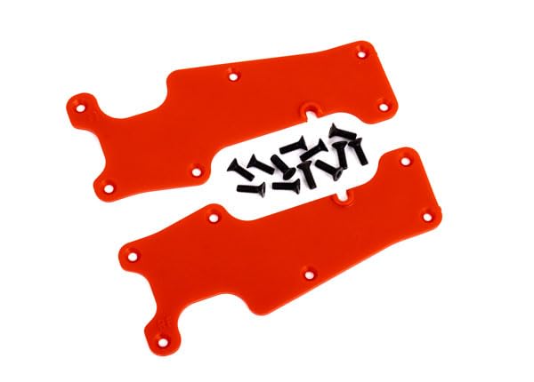 Traxxas 9633R - Front L&R Suspension Arm Covers w/ 2.5x8mm CCS (12) Red