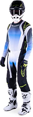 Alpinestars 2023 Techstar Men's Off-Road Motorcycle Jersey - Push Nightlife Ucla Blue/White/X-Large