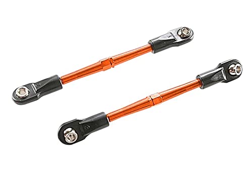 Traxxas 3139T Turnbuckles Aluminum (Orange-Anodized) Toe Links 59mm (2) (Assembled w/ Rod Ends & Hollow Balls) (Requires 5mm Aluminum Wrench #5477)