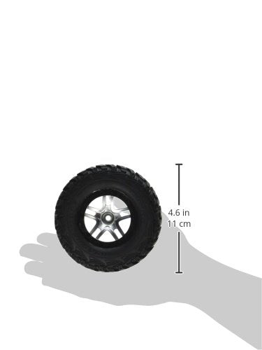 Traxxas 5882 Kumho Tires Pre-Glued on Satin Chrome Split-Spoke SCT Wheels 2WD Front (pair)