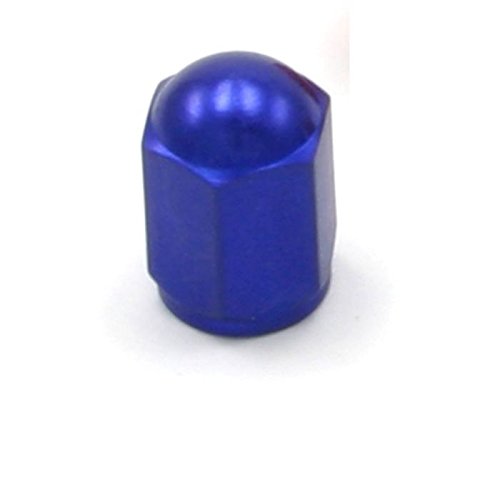 Alloy valve cap, pack of 2 - blue