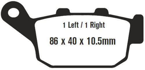 EBC Brakes FA140V Semi Sintered Disc Brake Pad, Black, One-Size