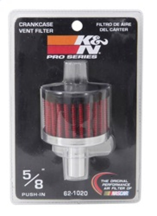 K&N Vent Air Filter/ Breather: High Performance, Premium, Washable, Replacement Engine Filter: Filter Height: 1.5 In, Flange Length: 1 In, Shape: Breather, 62-1020