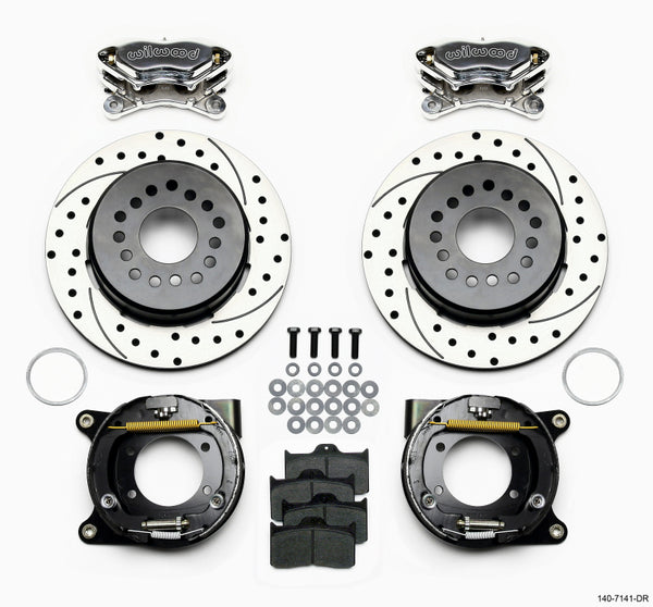 Wilwood Forged Dynalite P/S P-B Kit Drilled Polished Chevy 12 Bolt w/ C-Clips 140-7141-DP