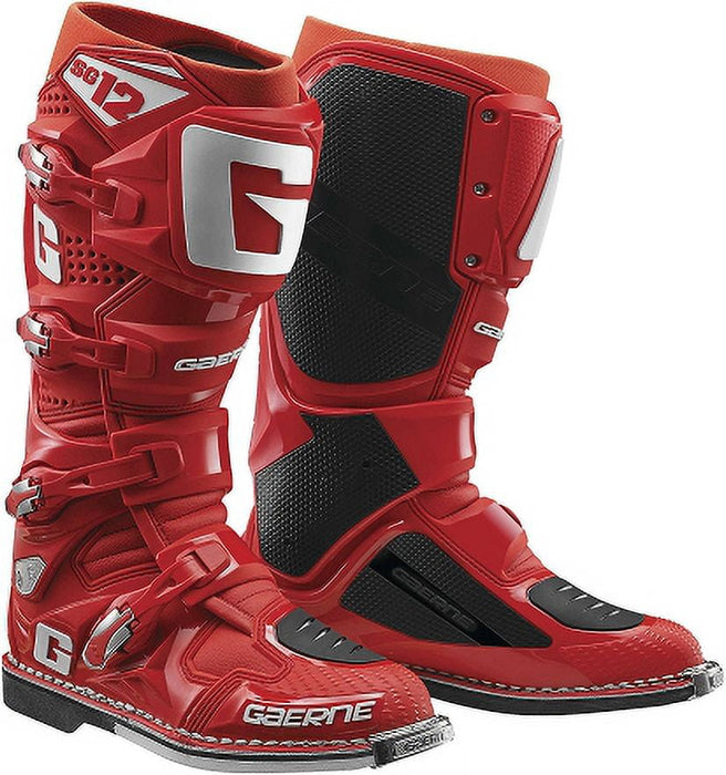 Gaerne SG-12 Mens MX Offroad Boots Red 10.5 USA