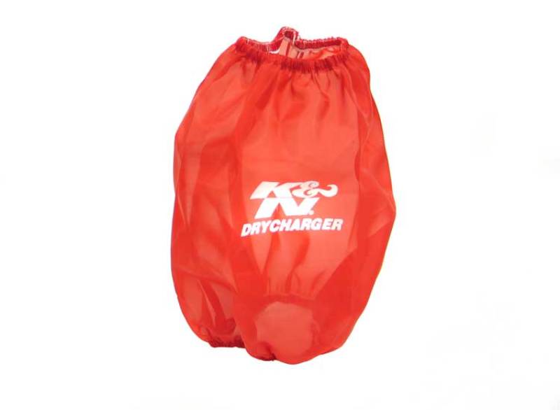 K&N Red Drycharger Round Tapered Air Filter Wrap 5in Top ID / 7.5in Base ID / 8in Height RF-1020DR