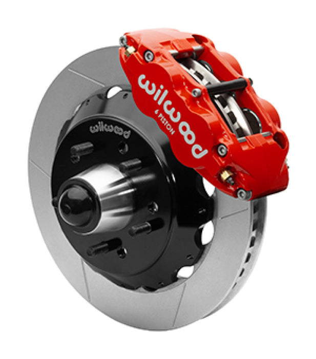 Wilwood Superlite 6R Front Brake Kit for 63-87 Chevy C10 Prospindle13.06 in Diameter, Red Calipers 140-15941-R