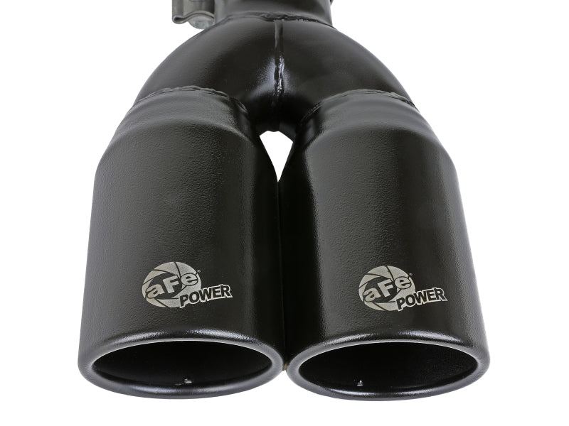 MACH Force-Xp 409 Stainless Steel Clamp-on Exhaust Tip 2.5in Inlet 3.5in Outlet Black 49T25374-B12