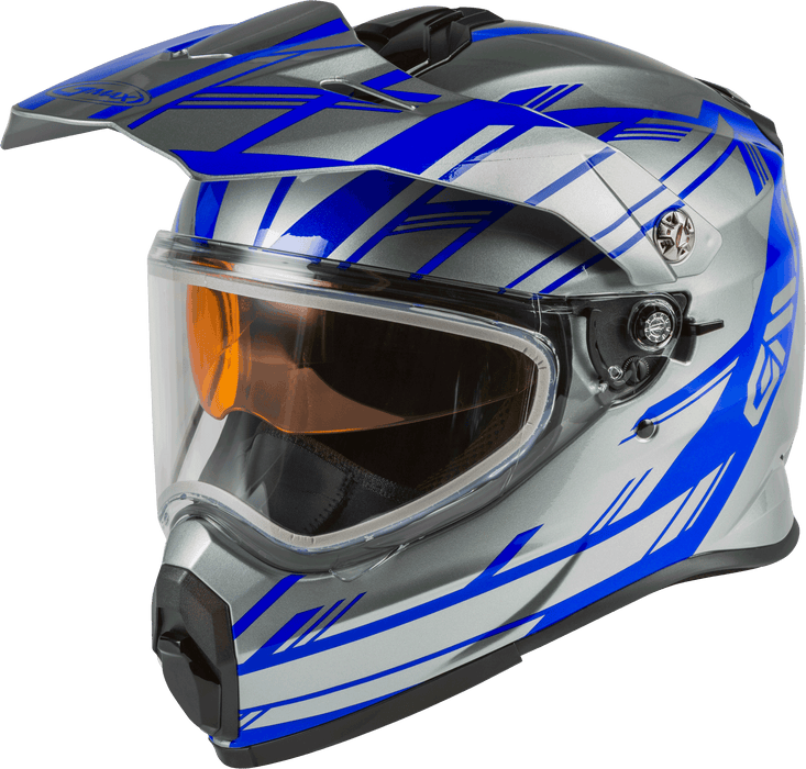 GMAX G2211694 Helmets, Silver/Blue, Small