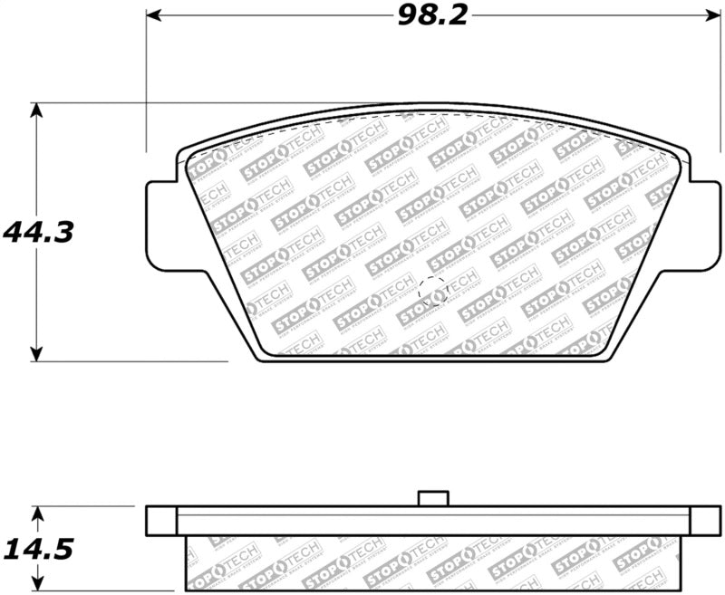 StopTech 87-92 Mitsubishi Galant Street Select Rear Brake Pads 305.0329