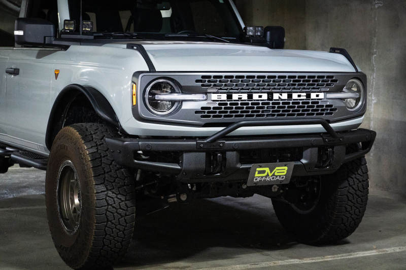 Dv8 Offroad Dv8 2021-22 Ford Bronco Factory Front Bumper License Relocation Bracket Front?This Front License Plate Relocation Bracket Places Your License Plate Just Below The Center Of Your Bumper At A Slight Angle LPBR-01