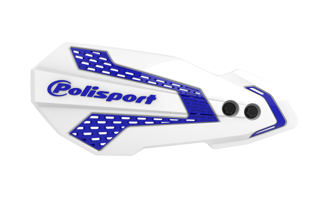 Polisport 8308200016 MX Flow Perch Mount Handguard - White/Blue