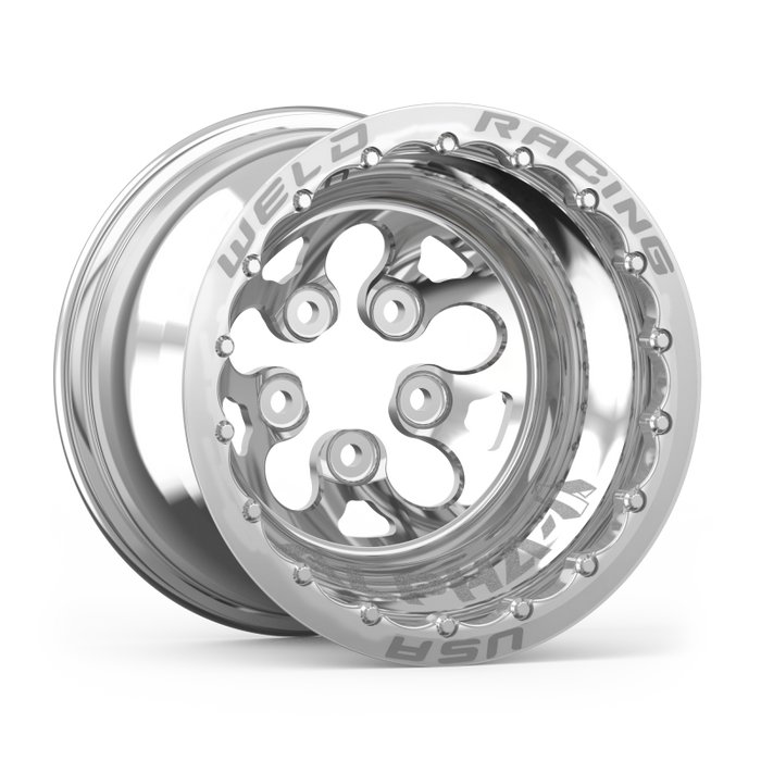 Weld Alpha-1 15x13 / 5x4.5 BP / 3in. BS Polished Wheel Polished Double Beadlock MT 83P-513206MP